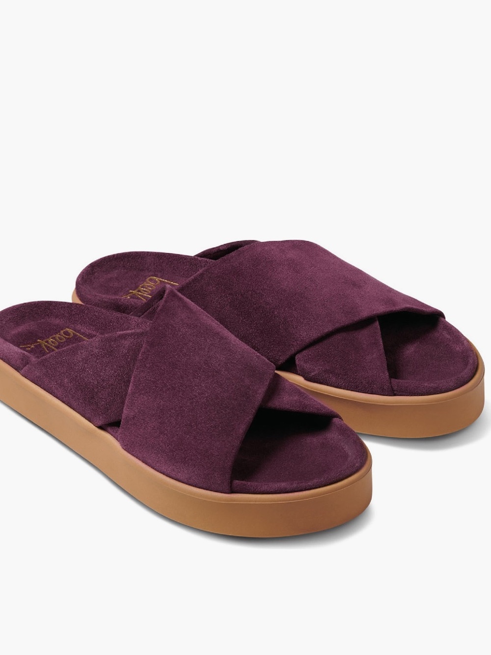 Beek hen slide sandal in plum 7